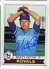 marty pattin 1979 topps signed 129 royals 