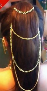 Kim Kardashian Retro Fashion Hair Jewel Pony Tail Chain Clip Comb 