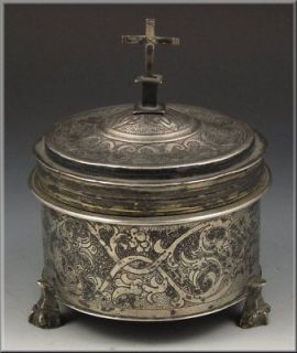 Rare 18th Century Spanish Colonial Silver Wafer Box