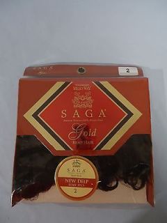 SAGA Premium Quality 100% Human Hair Gold Remy New Deep 2 Milkyway