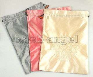 wholesale 3PCS VOGUE SILK EMBROIDERED Clothes&SHOE bag