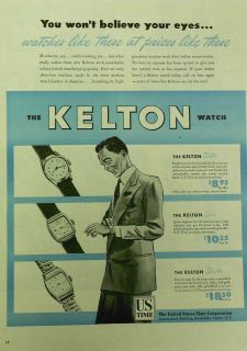 1946 Print Ad Kelton Watch You Wont Believe Your Eyes United States 