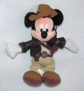   World INDIANA JONES MICKEY Mouse Plush Stuffed Disneyland Doll Toy