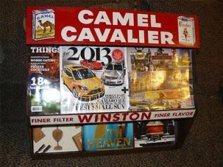 VINTAGE CAMEL CAVALIER CIGARETTE METAL STORE DISPLAY GREAT MAGAZINE 