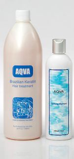 Aqva Brazilian Keratin Hair Treatment 1000ML+ Aqva Clarifying Shampoo 