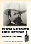 1999 JACK DANIELS THE AUTHORITY TO CHANGE OUR WHISKEY PORTRAIT PRINT 