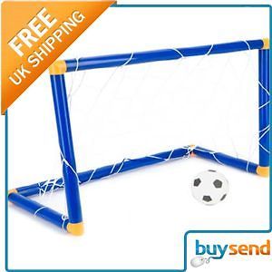 Childs Kids Boys Toy Plastic Training Soccer Football Goal Posts & Net 
