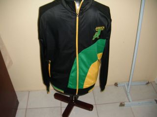 Jamaica Black Jacket National Colors Patches Logo Embroigered writing 