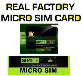 25 MICRO Simple Mobile SIM CARDS for T Mobile Phones&UNLOCKEDiPhone4 
