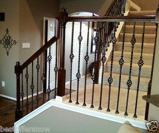 IRON BALUSTERS   Double Basket Stair Wrought Iron Baluster FREE 