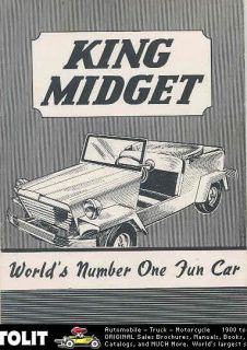 1958 king midget brochure microcar time left $ 59 99