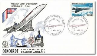 CONCORDE PJ MODELE DEPOSE COVER, WITH SPECIAL TOULOUSE POSTMARK