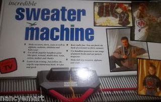 BRAND NEW INCREDIBLE SWEATER KNITTING MACHINE BOND AS SEEN ON TV MADE 