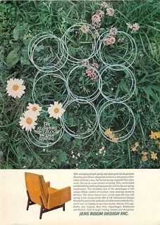 1961 Jens Risom Design, Coil Spring Flowers Vintage Ad