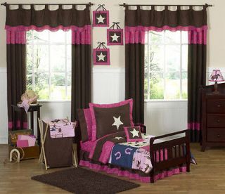 JOJO DESIGNS PINK AND BROWN HORSE WESTERN COW GIRL KID TODDLER BEDDING 