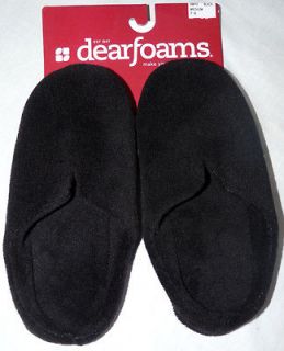 NEW Ladies Black Dearfoams Slippers Sizes Medium (7 8) & Extra Large 