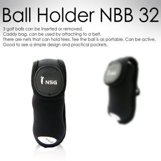 New Golf NBB 32 Ball Holder 3 Balls Case Neo Plan Black Color Free 