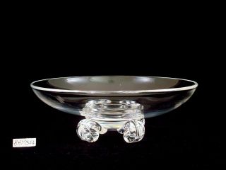  Steuben Crystal Art Glass Scroll Footed Low Bowl by John Dreves