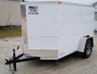   5x8 5 x 8 V Nosed Enclosed Cargo Motorcycle Landscape Utility Trailer