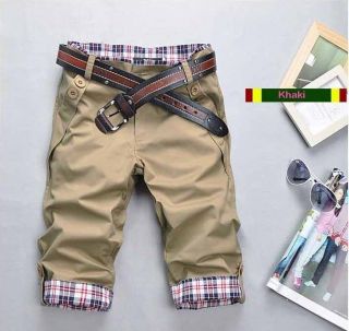 Free Shipping Mens casual short pants Flat Plaid fashion shorts 3 clr