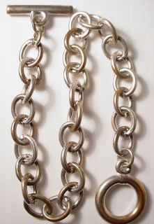 vintage pocket watch silver tone fob chain time left $