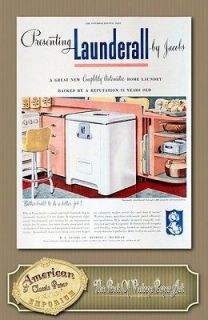  Launderall vintage Print / advertisement Laundry Washing Machine Ad