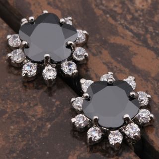 black hoop earrings in Earrings