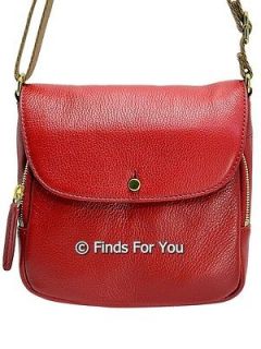 Crew Jericho Red Leather Cross Body Pursette New Current 2012 