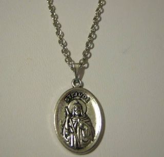 St. Jude Medal Necklace ~ YOUR CHOICE OF LENGTH 16   24