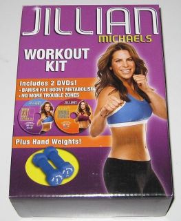 NEW! JILLIAN MICHAELS WORKOUT KIT with 2 DVDS No More Trouble Zones 