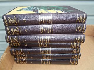 Set of 7 1956 Books Lands and Peoples The World in Color The Grolier 