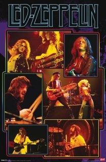   ZEPPELIN Poster   Group Collage Full Size ~ Robert Plant Jimmy Page