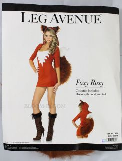 Foxy Roxy Leg Avenue Costume With Fuzzy Ear Hood And Benable Tail 