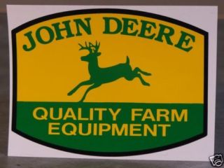 JOHN DEERE 4 inch QFE Computer Cut DECAL Adhesive Backed, Tractor 
