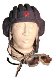 Russian Soviet USSR Army WWII Surplus Tank Crew Soldier Winter Helmet 