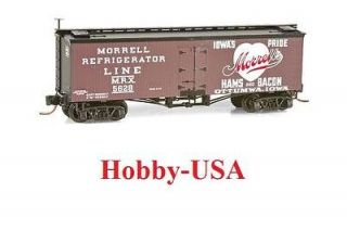Micro trains N Wood Reefer Morrell’s Refrigerator Car MTL05800110