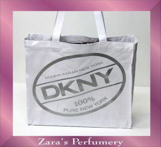 DKNY WOMENS 100% PURE NEW YORK TOTE BAG SHOPPER BAG WHITE