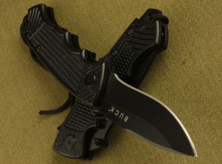 New Buck Black oxide Aluminum Quick open Knife EK165