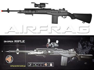 M160 B2 M14 M1 Garand Spring Airsoft Sniper w/ RIS flashlight & Red 
