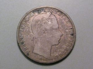 1858 A Silver Florin coin. Austria. Franz Joseph.
