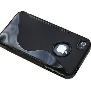  Line TPU GEL Case Cover Skin Shell for iphone 4 4G 4S Verizon in Black
