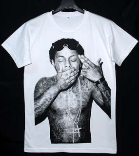 LIL WAYNE Free Weezy Young Money Jay Z Ink Tattoo Rapper White T Shirt 