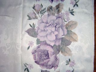 JULIETTE Fabric Shower Curtain BLACK PURPLE DAMASK Floral Lavender