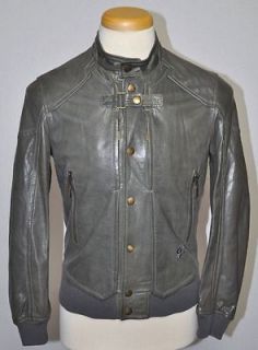 1600 Just Cavalli 2012 S03AM0012 Brown Leather Jacket Coat US M EU 50