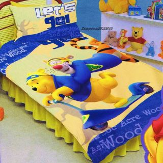 Disney Winnie the Pooh Tigger & scooter Single/Twin Bed Quilt Doona 
