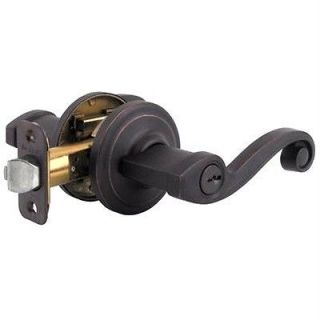   MAX SECURITY Oil Rubbed Bronze Keyed Entry Door Knob Lever Lockset