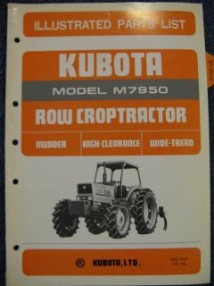 Kubota M7950 Tractor Row Crop Mudder High Clearance Wide Tread Parts 