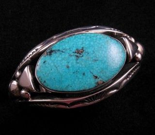 Navajo Orville Tsinnie Kingman Water Web Turquoise Bracelet XXL