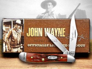 CASE XX John Wayne Red Jigged Bone Peanut Pocket Knife Knives