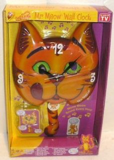 new meow mix mr meow wall clock one day shipping